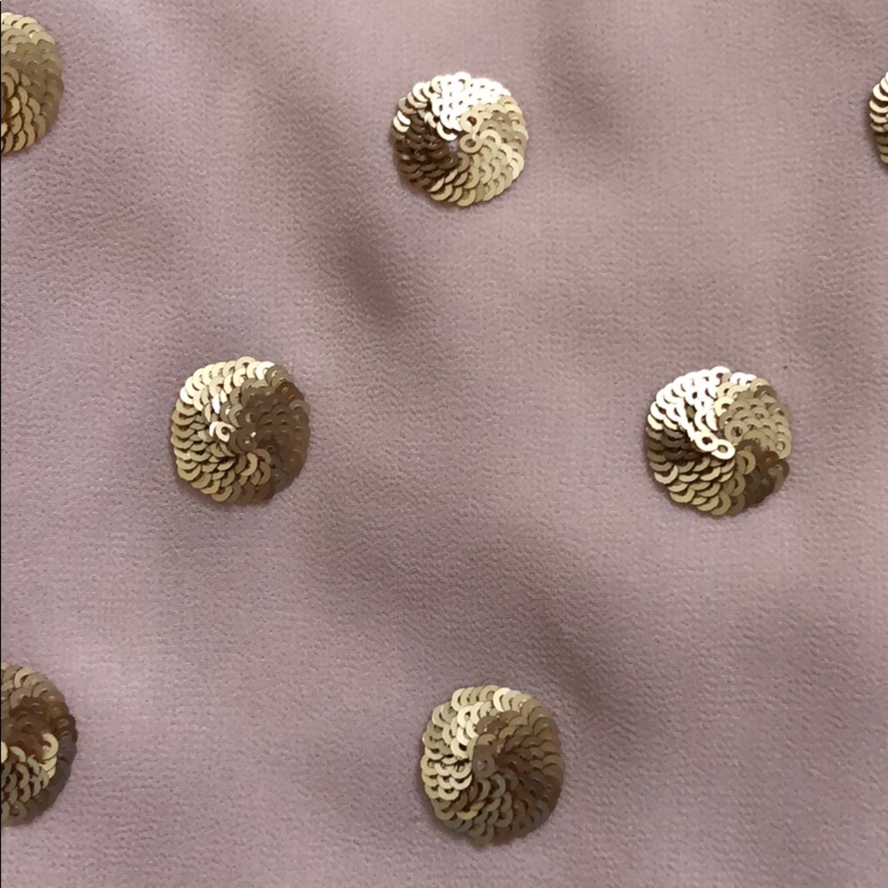 Blush Pink Polka Dot Tank with Gold Sequins size M - Picture 3 of 7